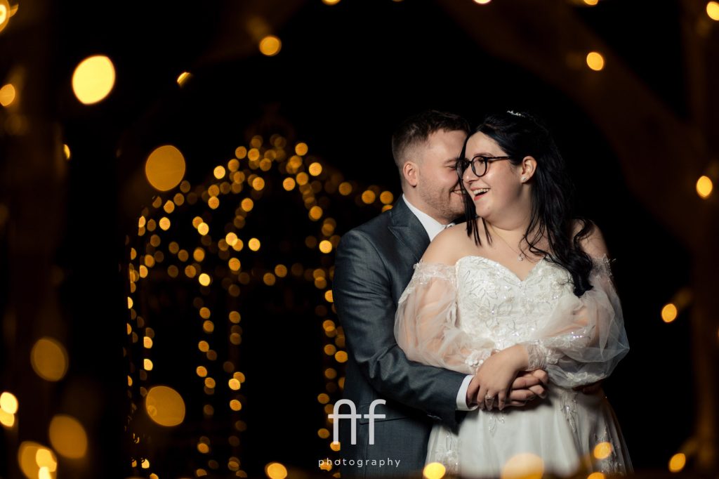 Oak Farm Hotel bride and groom creative portrait
