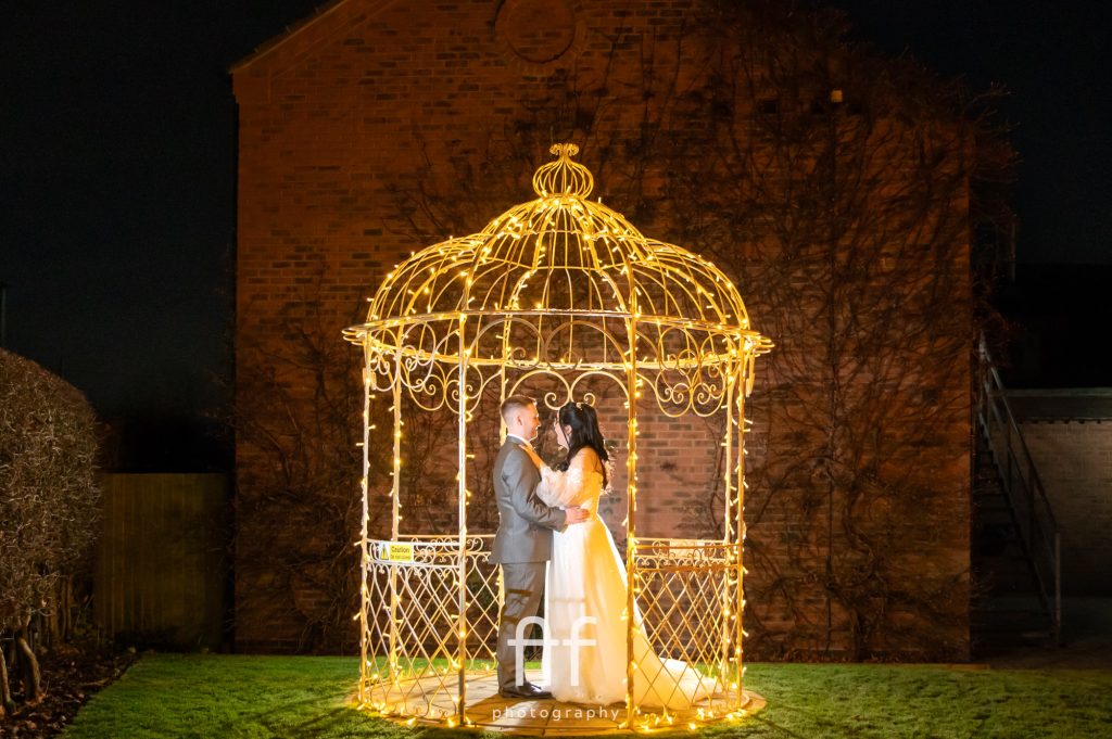 Oak Farm Hotel bride and groom creative portrait